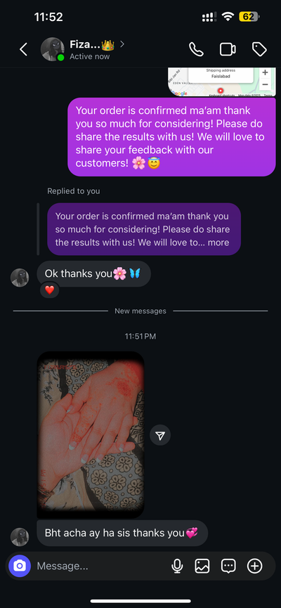 Customer testimonial